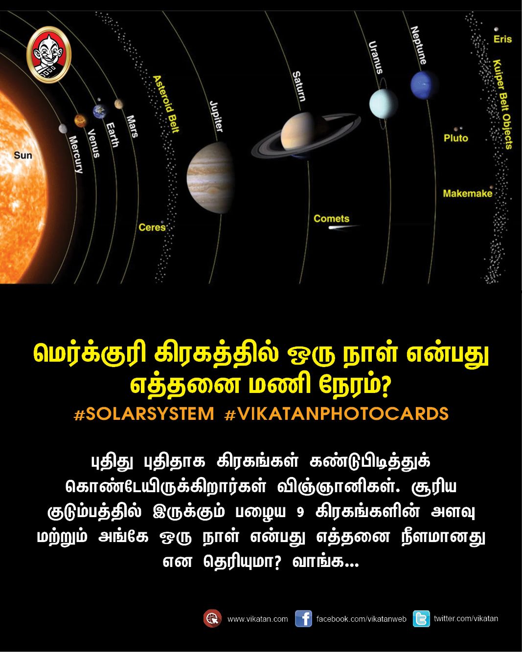 மெர்க்குரி கிரகத்தில் ஒரு நாள் என்பது எத்தனை மணி நேரம்? #VikatanPhotoCards மெர்க்குரி கிரகத்தில் ஒரு நாள் என்பது எத்தனை மணி நேரம்? #VikatanPhotoCards