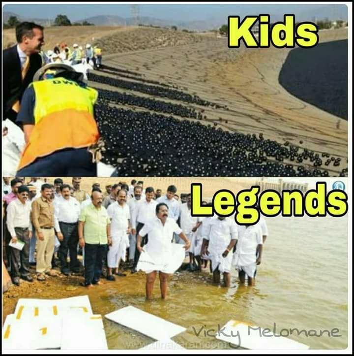 வைகை நீரைக் காப்பாற்ற தெர்மாக்கோல். மீம்ஸ்களை பறக்கவிட்ட நெட்டிசன்ஸ். தொகுப்பு அசோக்குமார் வைகை நீரைக் காப்பாற்ற தெர்மாக்கோல். மீம்ஸ்களை பறக்கவிட்ட நெட்டிசன்ஸ். தொகுப்பு அசோக்குமார்
