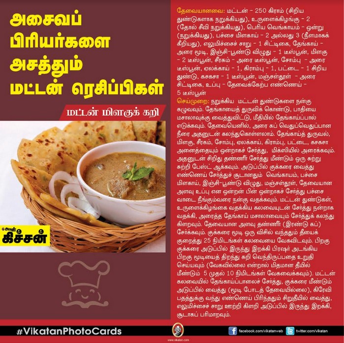 அசைவப் பிரியர்களை அசத்தும் மட்டன் ரெசிப்பிகள் #VikatanPhotoCards