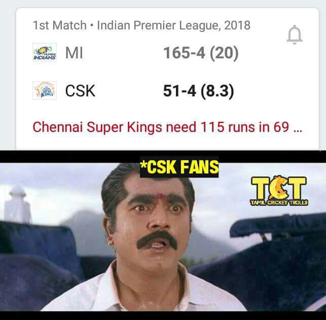 அடடட..! ஆரம்பமே... அதிருதடா! ஐ.பி.எல் முதல் மேட்ச் மீம்ஸுக்கா பஞ்சம்! #IPL2018 அடடட..! ஆரம்பமே... அதிருதடா! ஐ.பி.எல் முதல் மேட்ச் மீம்ஸுக்கா பஞ்சம்! #IPL2018