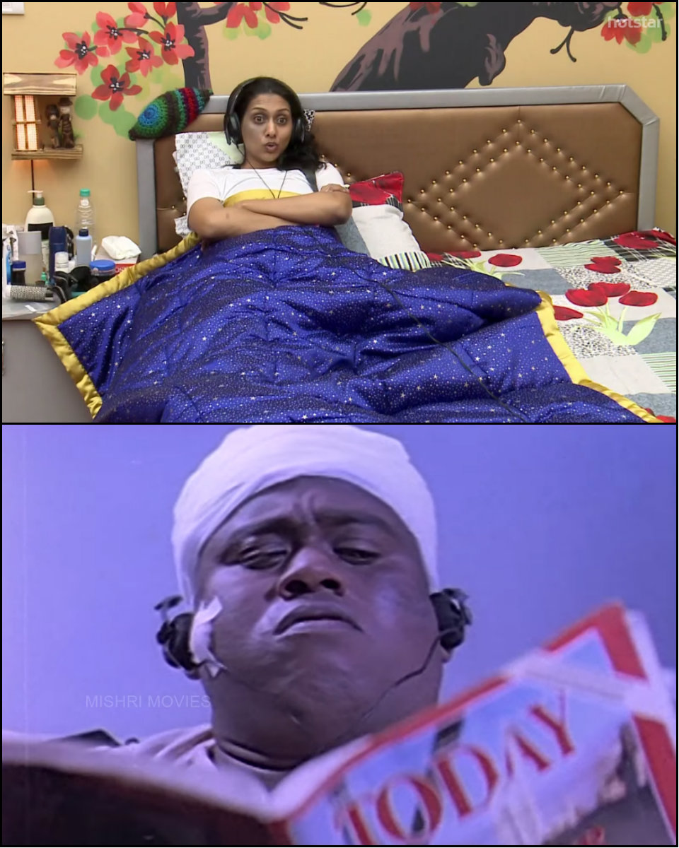 முழுசா நீலாம்பரியா மாறின ஐஸ்வர்யா! பிக்பாஸ் 45வது எபிஸோட் மீம் ரிப்போர்ட் #BiggBossTamil2 முழுசா நீலாம்பரியா மாறின ஐஸ்வர்யா! பிக்பாஸ் 45வது எபிஸோட் மீம் ரிப்போர்ட் #BiggBossTamil2