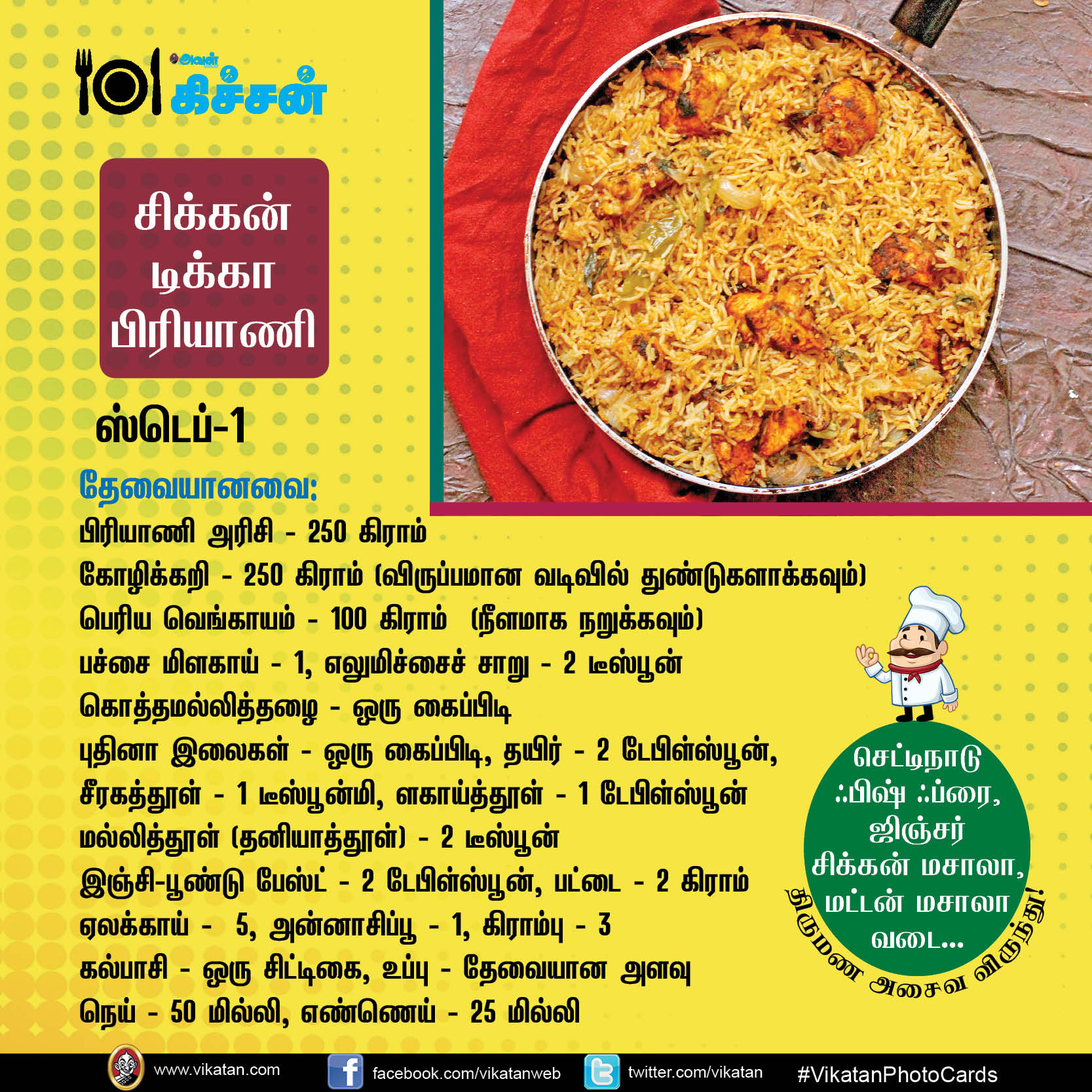 செட்டிநாடு ஃபிஷ் ஃப்ரை, ஜிஞ்சர் சிக்கன் மசாலா, மட்டன் மசாலா வடை... திருமண அசைவ விருந்து!#VikatanPhotoCards செட்டிநாடு ஃபிஷ் ஃப்ரை, ஜிஞ்சர் சிக்கன் மசாலா, மட்டன் மசாலா வடை... திருமண அசைவ விருந்து!#VikatanPhotoCards