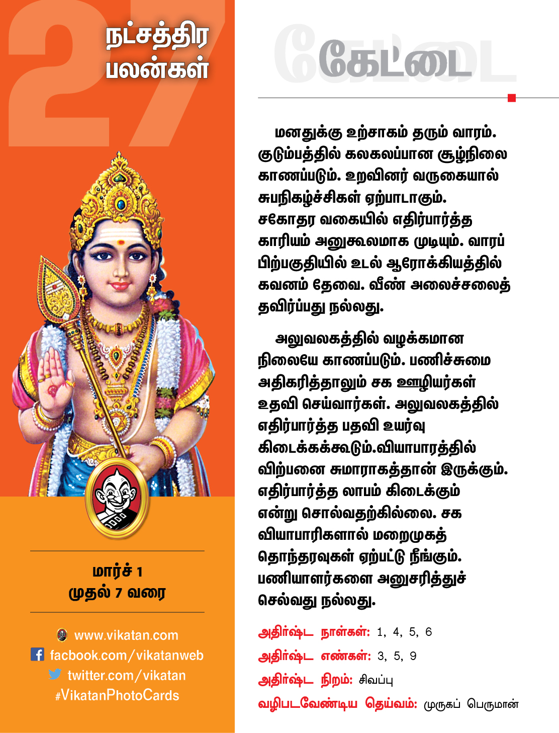 இந்த வார நட்சத்திரப் பலன்கள் மார்ச் 1 முதல் 7 வரை #VikatanPhotoCards இந்த வார நட்சத்திரப் பலன்கள் மார்ச் 1 முதல் 7 வரை #VikatanPhotoCards