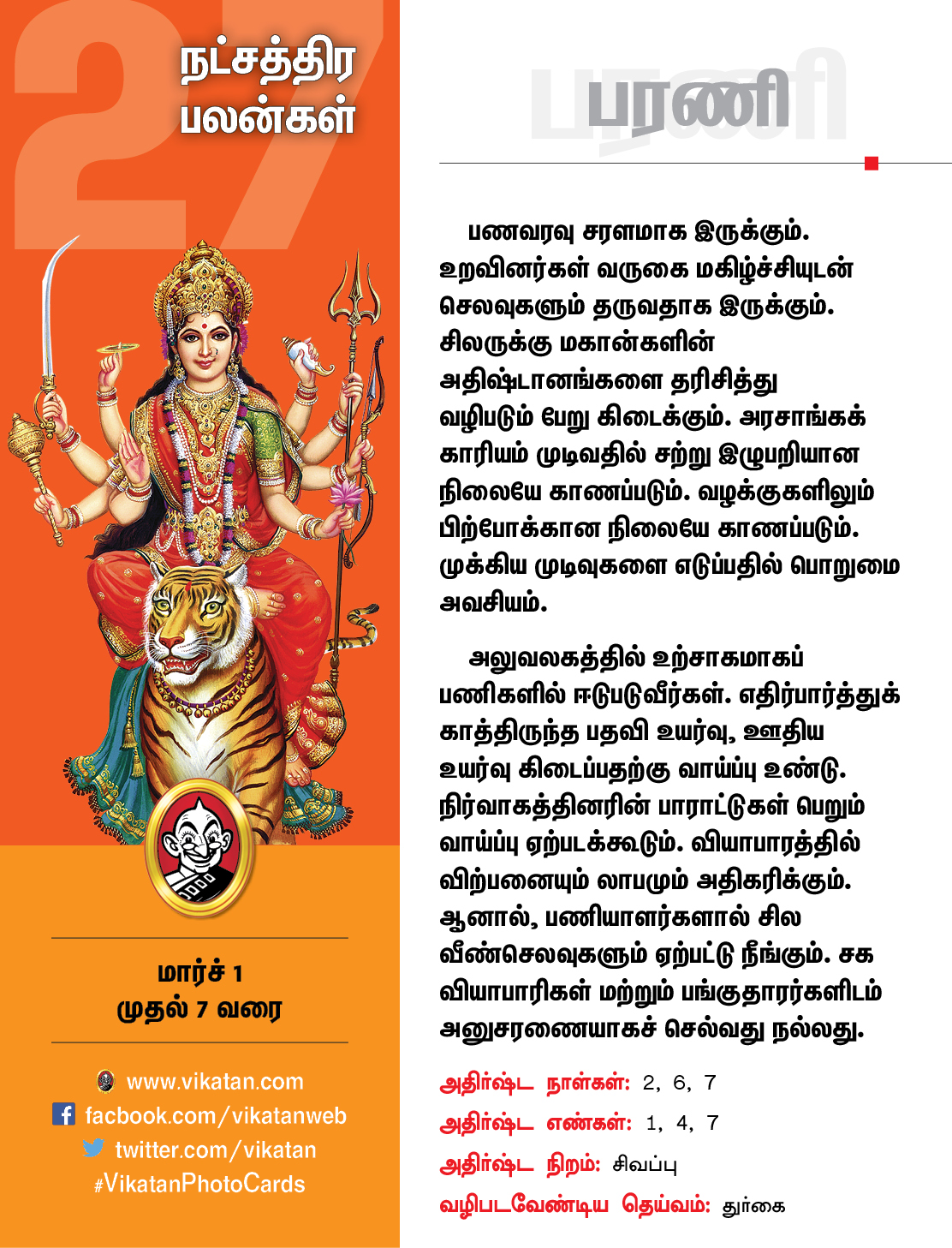 இந்த வார நட்சத்திரப் பலன்கள் மார்ச் 1 முதல் 7 வரை #VikatanPhotoCards இந்த வார நட்சத்திரப் பலன்கள் மார்ச் 1 முதல் 7 வரை #VikatanPhotoCards