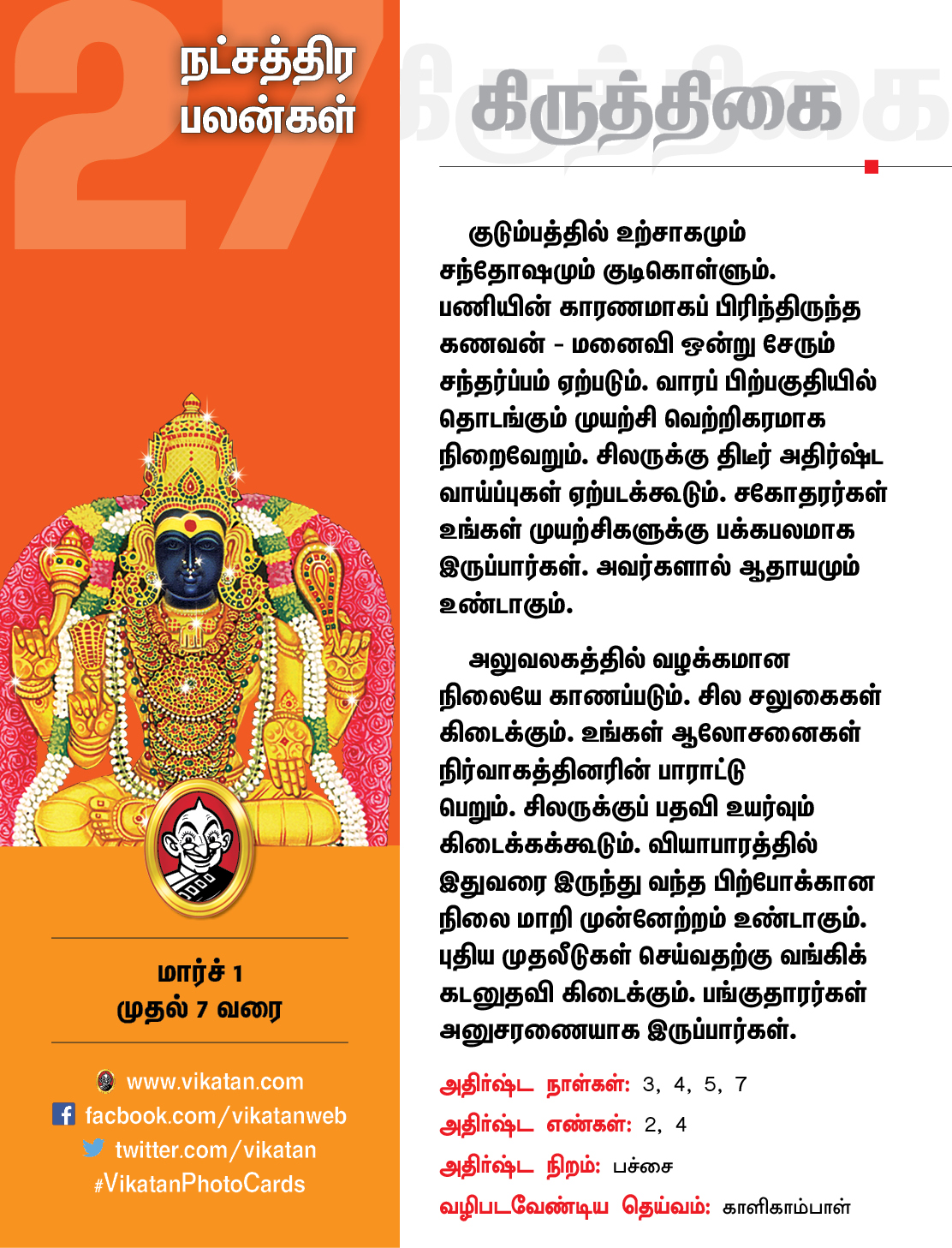 இந்த வார நட்சத்திரப் பலன்கள் மார்ச் 1 முதல் 7 வரை #VikatanPhotoCards இந்த வார நட்சத்திரப் பலன்கள் மார்ச் 1 முதல் 7 வரை #VikatanPhotoCards