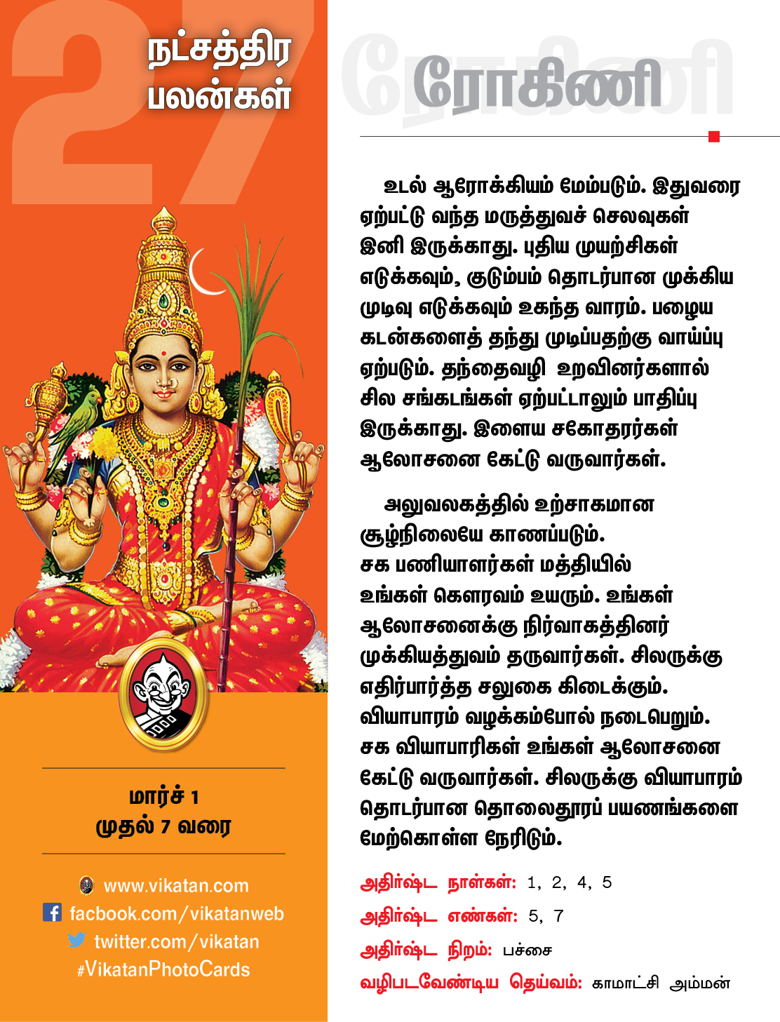 இந்த வார நட்சத்திரப் பலன்கள் மார்ச் 1 முதல் 7 வரை #VikatanPhotoCards இந்த வார நட்சத்திரப் பலன்கள் மார்ச் 1 முதல் 7 வரை #VikatanPhotoCards