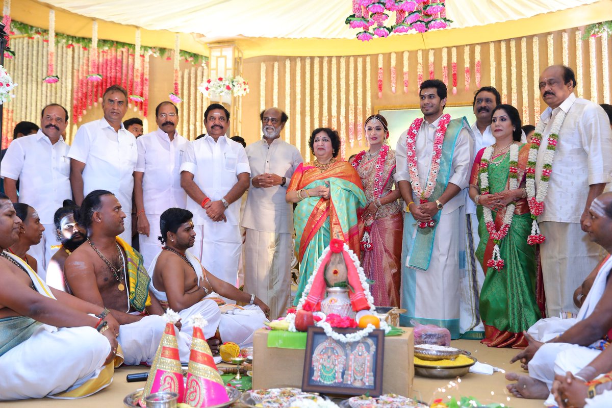 சௌந்தர்யா ரஜினி - விசாகன் திருமணம்: முதல்வர் எடப்பாடி பழனிசாமி, கமல் பங்கேற்பு: சிறப்பு தொகுப்பு சௌந்தர்யா ரஜினி - விசாகன் திருமணம்: முதல்வர் எடப்பாடி பழனிசாமி, கமல் பங்கேற்பு: சிறப்பு தொகுப்பு