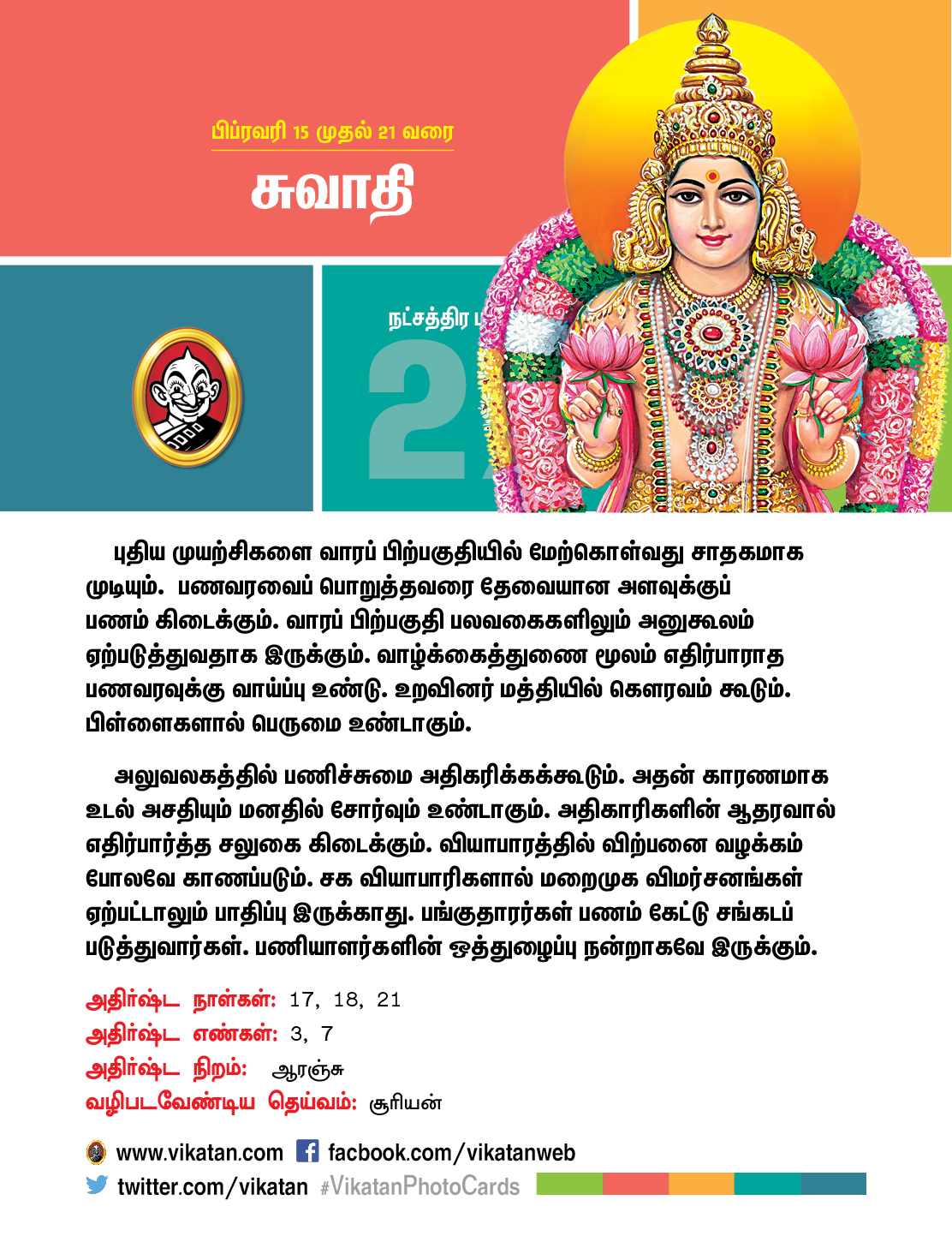இந்த வார நட்சத்திரப் பலன்கள் பிப்ரவரி 15 முதல் 21 வரை! இந்த வார நட்சத்திரப் பலன்கள் பிப்ரவரி 15 முதல் 21 வரை!