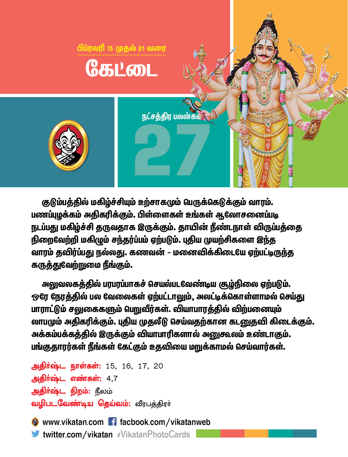 இந்த வார நட்சத்திரப் பலன்கள் பிப்ரவரி 15 முதல் 21 வரை! இந்த வார நட்சத்திரப் பலன்கள் பிப்ரவரி 15 முதல் 21 வரை!