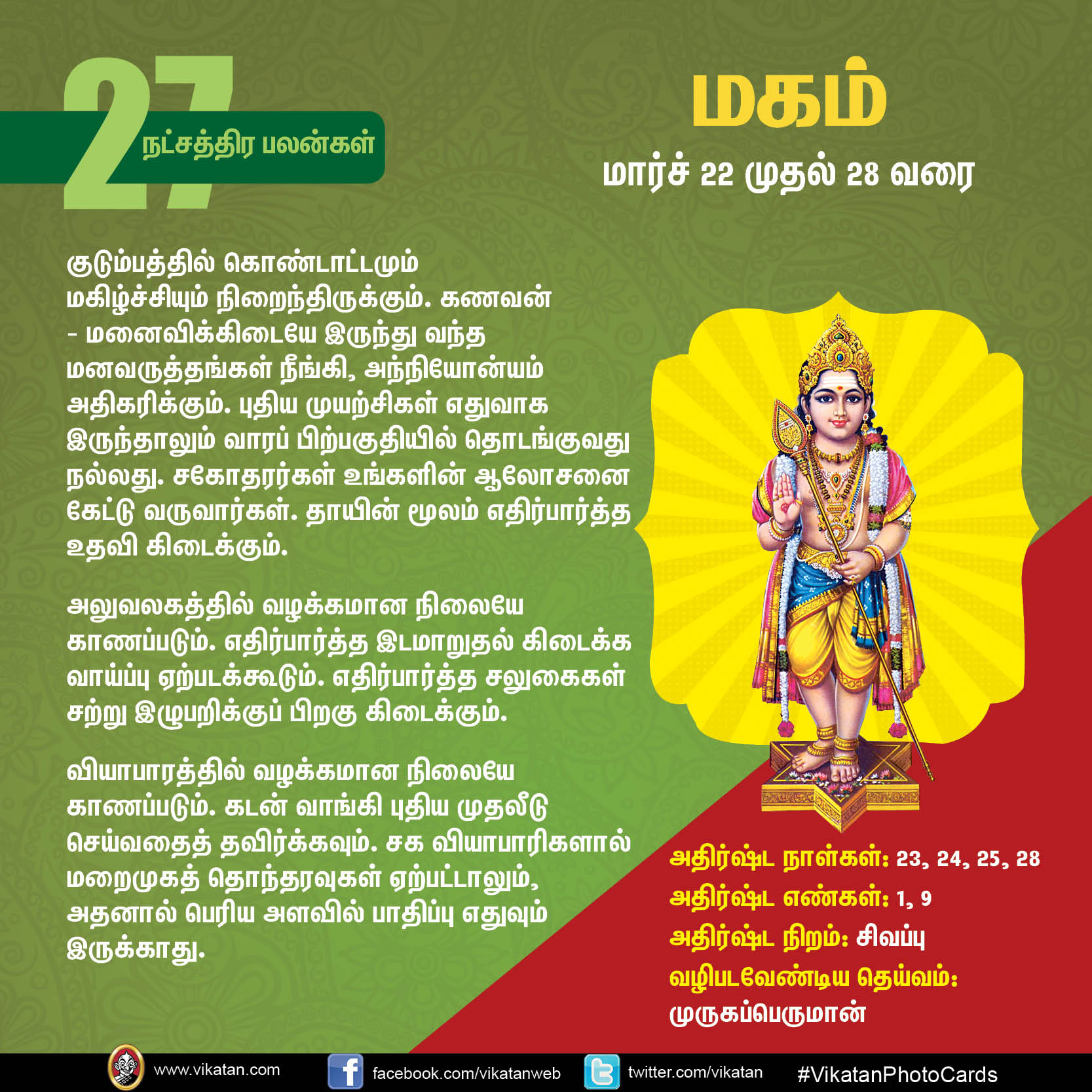 நட்சத்திர பலன்கள் : மார்ச் 22 முதல் 28 வரை... நட்சத்திர பலன்கள் : மார்ச் 22 முதல் 28 வரை...