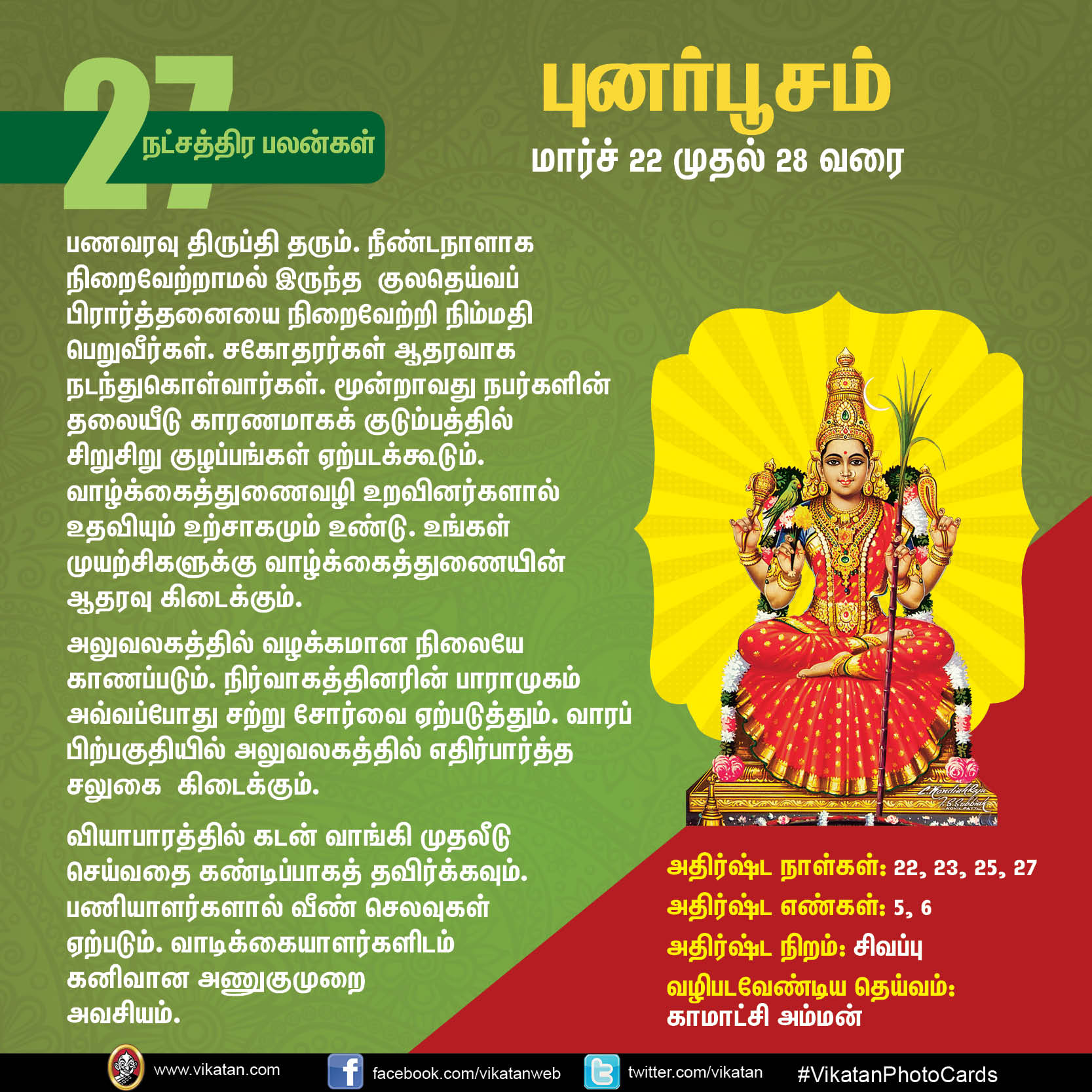 நட்சத்திர பலன்கள் : மார்ச் 22 முதல் 28 வரை... நட்சத்திர பலன்கள் : மார்ச் 22 முதல் 28 வரை...