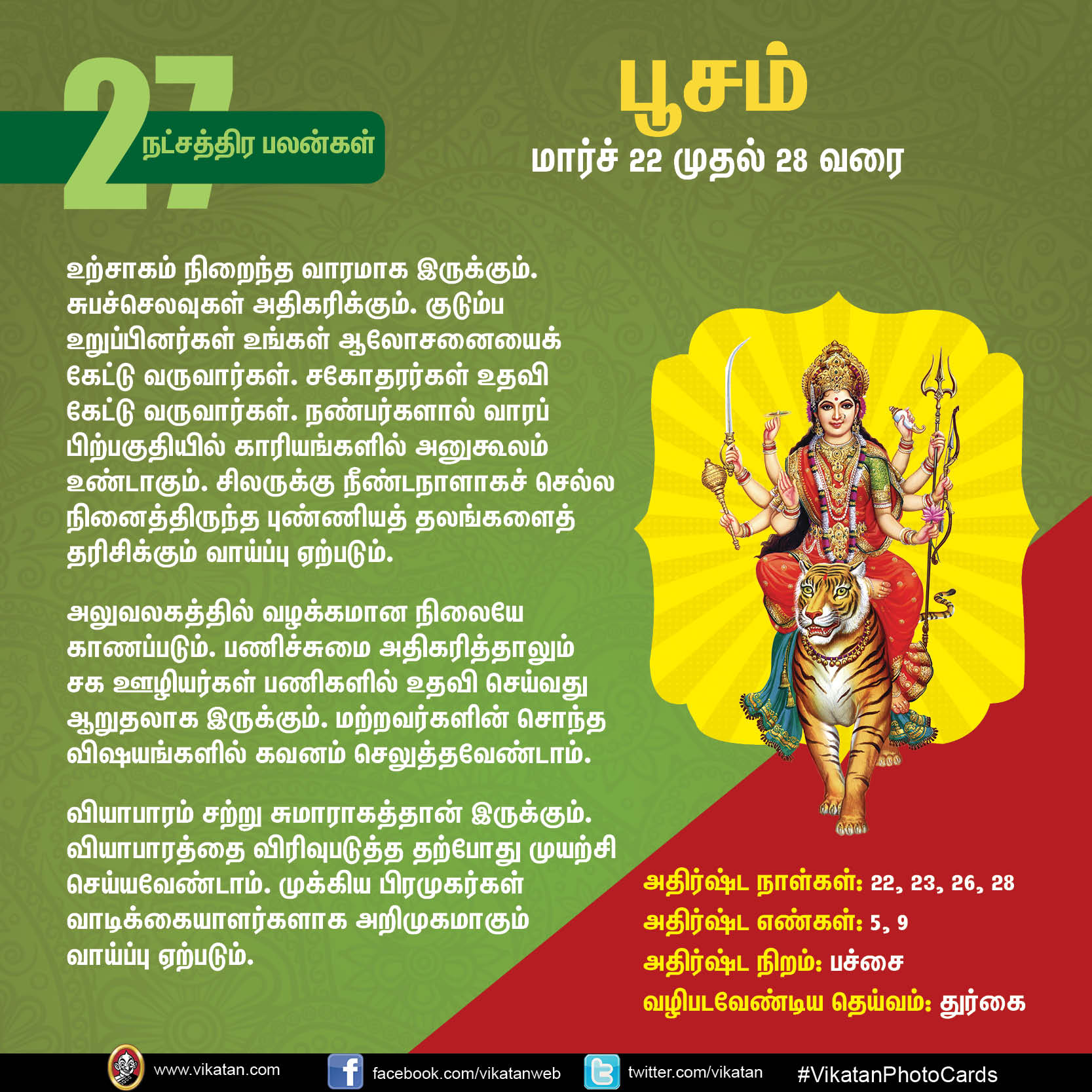 நட்சத்திர பலன்கள் : மார்ச் 22 முதல் 28 வரை... நட்சத்திர பலன்கள் : மார்ச் 22 முதல் 28 வரை...
