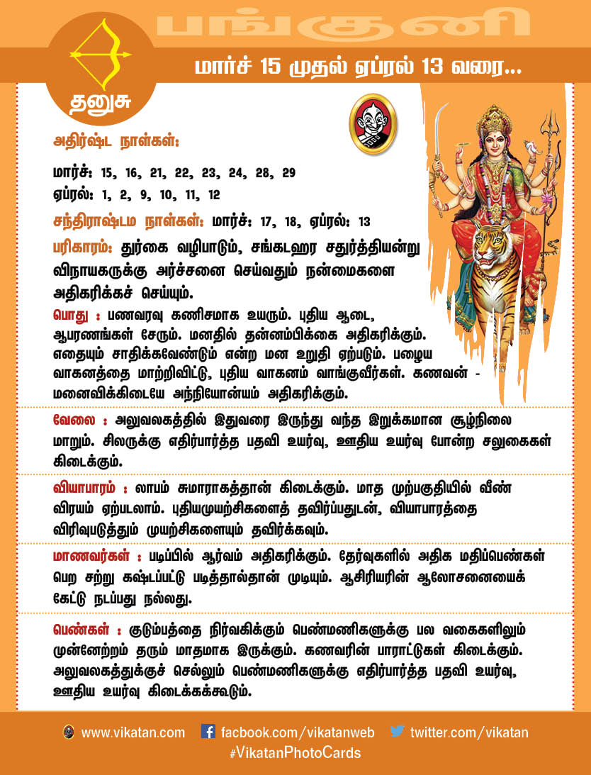 பங்குனி மாத ராசிபலன்கள் (மார்ச் 15 முதல் ஏப்ரல் 13 வரை) பங்குனி மாத ராசிபலன்கள் (மார்ச் 15 முதல் ஏப்ரல் 13 வரை)