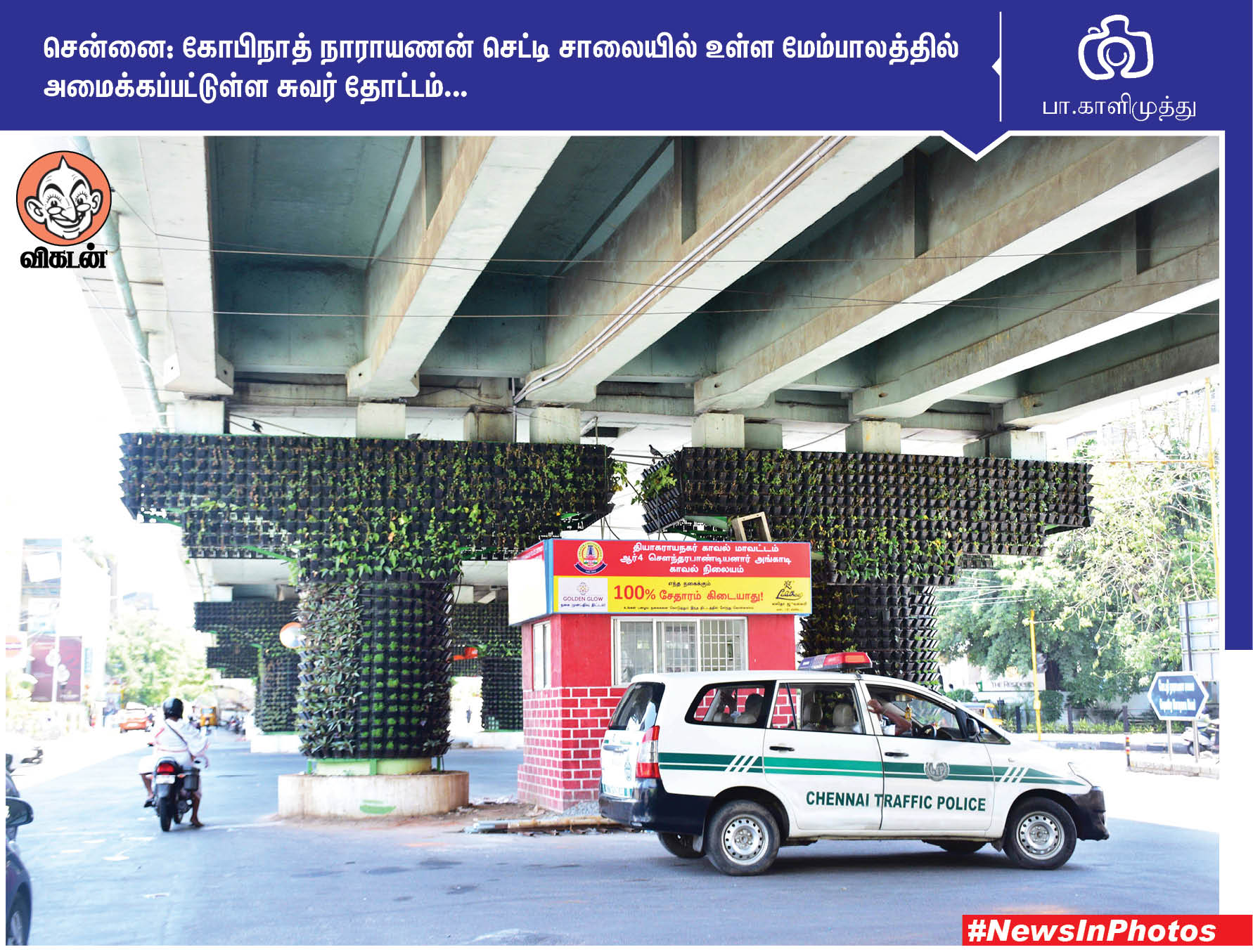 தி.மு.க வேட்பாளரை ஆதரிக்கும் லியோனி... மேம்பாலத்தில் அமைக்கப்பட்டுள்ள சுவர் தோட்டம்... #NewsInPhotos தி.மு.க வேட்பாளரை ஆதரிக்கும் லியோனி... மேம்பாலத்தில் அமைக்கப்பட்டுள்ள சுவர் தோட்டம்... #NewsInPhotos