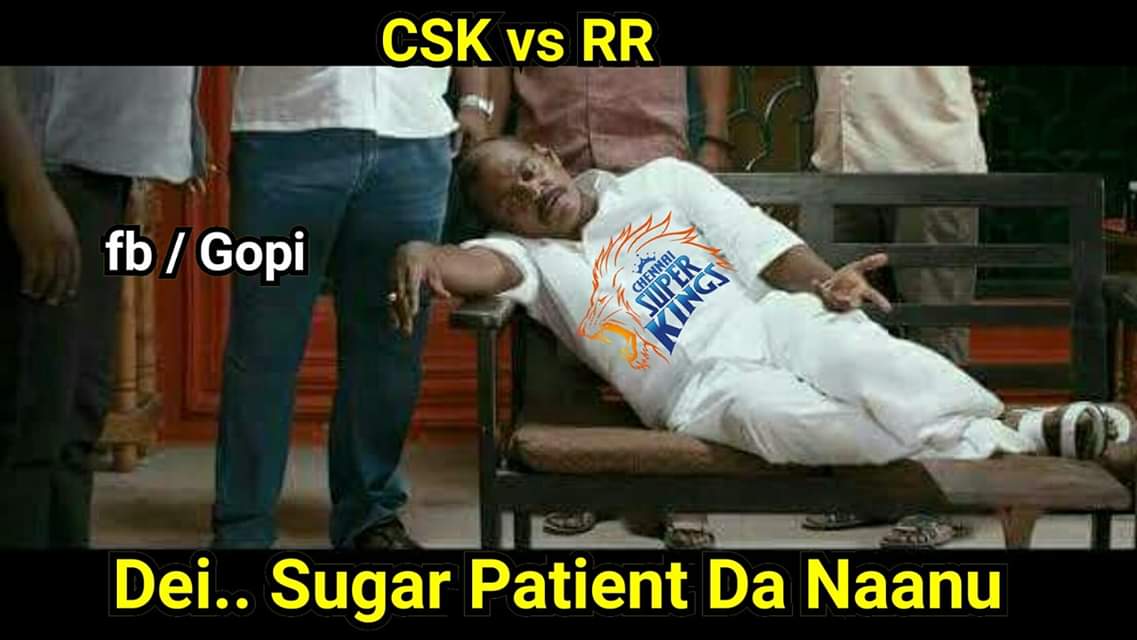 தோனி களத்தில் செய்த ஹீரோயிஸம், 100-வது வெற்றி... RRvsCSK மேட்சிற்குக் குவிந்த `மாஸ்' மீம்ஸ் தொகுப்பு! தோனி களத்தில் செய்த ஹீரோயிஸம், 100-வது வெற்றி... RRvsCSK மேட்சிற்குக் குவிந்த `மாஸ்' மீம்ஸ் தொகுப்பு!