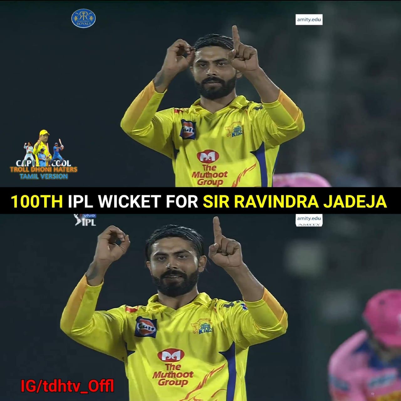 தோனி களத்தில் செய்த ஹீரோயிஸம், 100-வது வெற்றி... RRvsCSK மேட்சிற்குக் குவிந்த `மாஸ்' மீம்ஸ் தொகுப்பு! தோனி களத்தில் செய்த ஹீரோயிஸம், 100-வது வெற்றி... RRvsCSK மேட்சிற்குக் குவிந்த `மாஸ்' மீம்ஸ் தொகுப்பு!