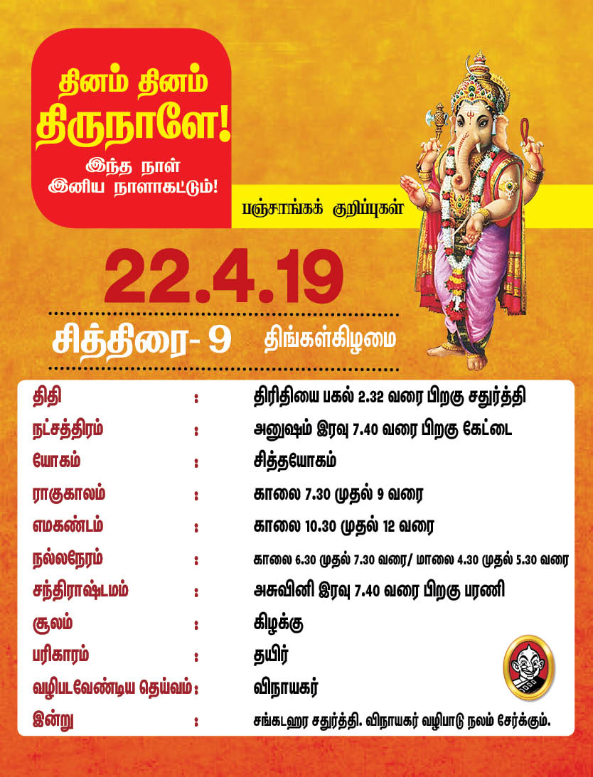 இந்த வாரம் எப்படி?- ஏப்ரல் 22 முதல் 28 வரை பஞ்சாங்கக் குறிப்புகள்! #VikatanPhotoCards இந்த வாரம் எப்படி?- ஏப்ரல் 22 முதல் 28 வரை பஞ்சாங்கக் குறிப்புகள்! #VikatanPhotoCards