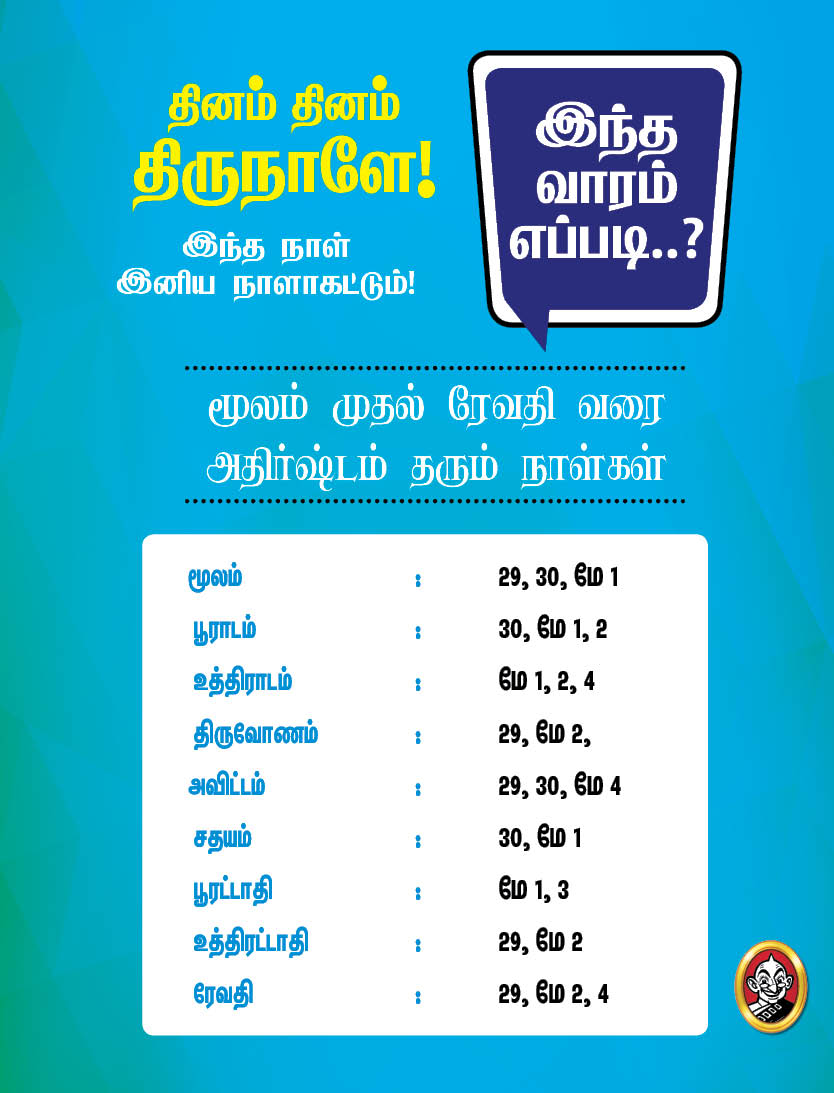 இந்த வாரம் எப்படி? பஞ்சாங்கக் குறிப்புகள்! #Vikatanphotocards இந்த வாரம் எப்படி? பஞ்சாங்கக் குறிப்புகள்! #Vikatanphotocards