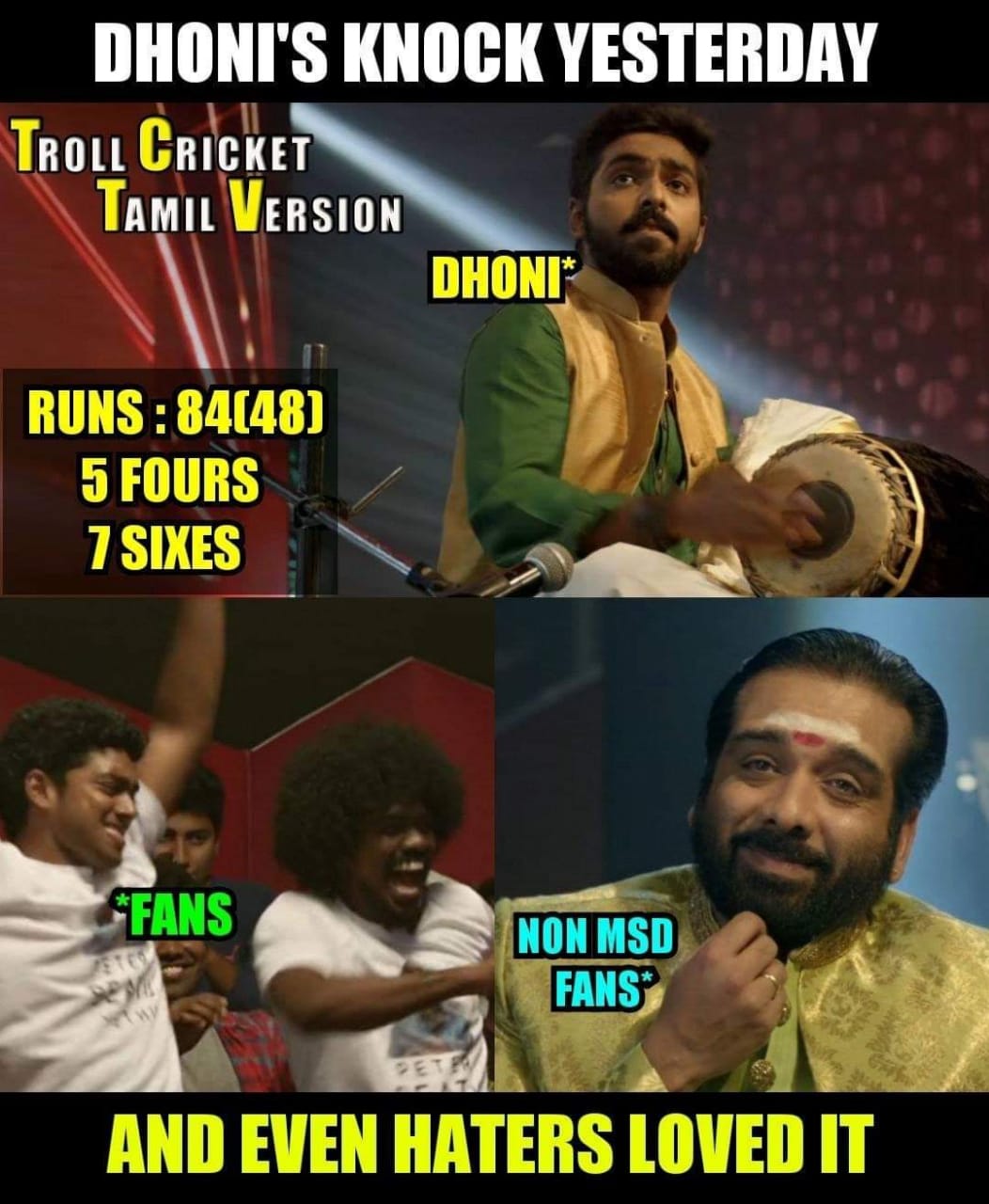 4, 6, 6, 2, 6... 111 மீட்டர் சிக்ஸ்... பேரு தோனி! #RCBvsCSK போட்டிக்குக் குவிந்த 'மாஸ்' தோனி மீம்ஸ் 4, 6, 6, 2, 6... 111 மீட்டர் சிக்ஸ்... பேரு தோனி! #RCBvsCSK போட்டிக்குக் குவிந்த 'மாஸ்' தோனி மீம்ஸ்