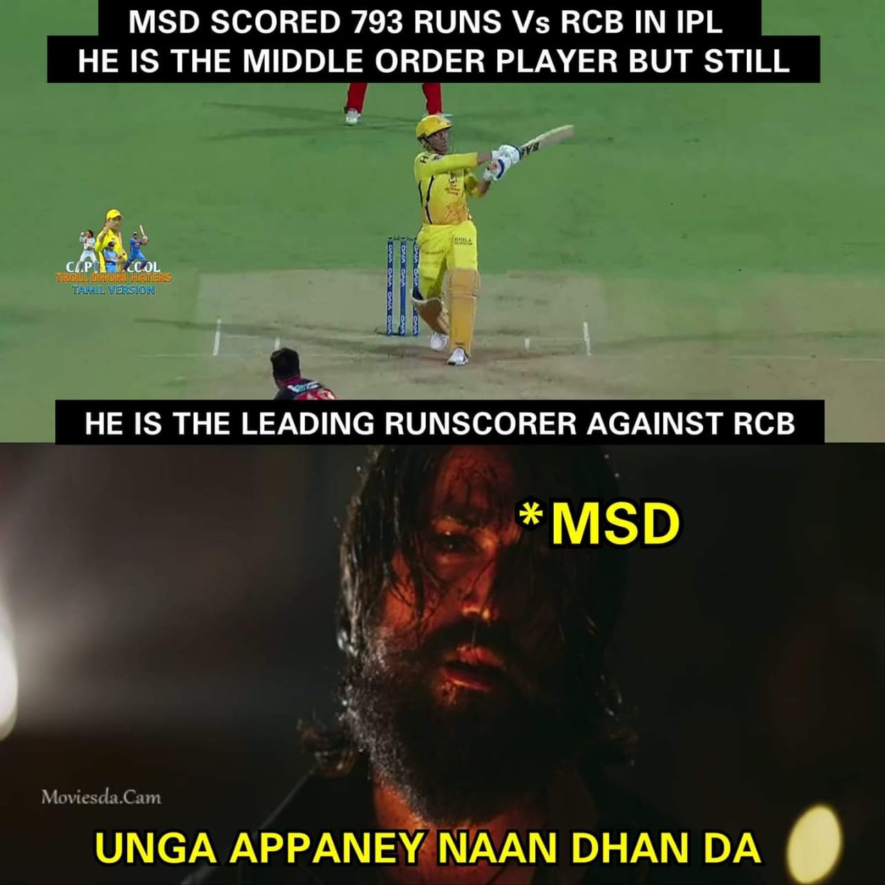 4, 6, 6, 2, 6... 111 மீட்டர் சிக்ஸ்... பேரு தோனி! #RCBvsCSK போட்டிக்குக் குவிந்த 'மாஸ்' தோனி மீம்ஸ் 4, 6, 6, 2, 6... 111 மீட்டர் சிக்ஸ்... பேரு தோனி! #RCBvsCSK போட்டிக்குக் குவிந்த 'மாஸ்' தோனி மீம்ஸ்