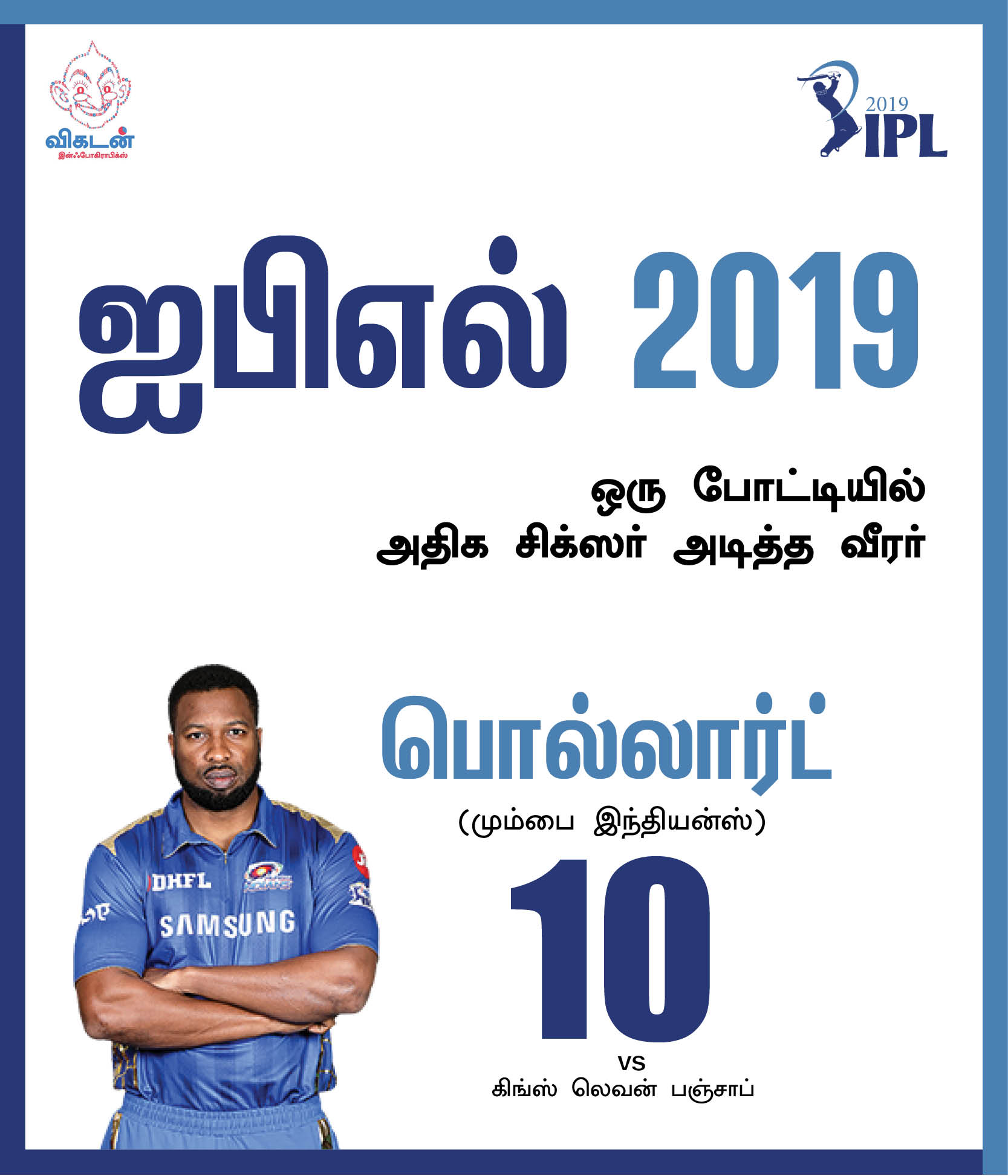 தோனியின் 111 மீட்டர் சிக்ஸ்... ரபாடாவின் 154 கி.மீ வேகம்... ஐ.பி.எல் 2019 டாப் பெர்ஃபாமன்ஸ்! #VikatanPhotoCards தோனியின் 111 மீட்டர் சிக்ஸ்... ரபாடாவின் 154 கி.மீ வேகம்... ஐ.பி.எல் 2019 டாப் பெர்ஃபாமன்ஸ்! #VikatanPhotoCards
