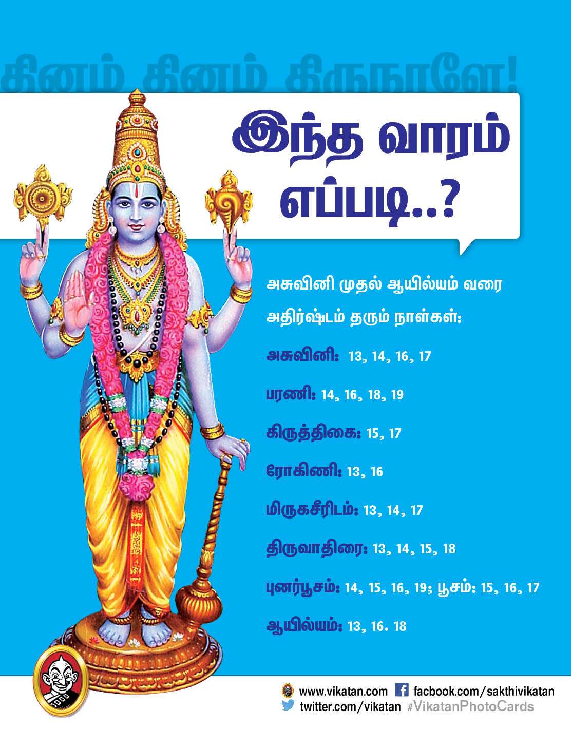 இந்த வாரம் எப்படி - பஞ்சாங்கக் குறிப்புகள் - மே 13 முதல் 19 வரை இந்த வாரம் எப்படி - பஞ்சாங்கக் குறிப்புகள் - மே 13 முதல் 19 வரை