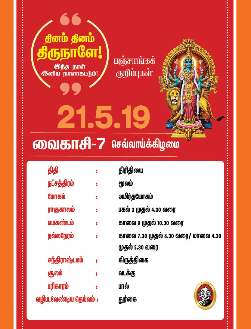இந்த வாரம் எப்படி?- மே 20 முதல் 26 வரை பஞ்சாங்கக் குறிப்புகள்! #VikatanPhotoCards இந்த வாரம் எப்படி?- மே 20 முதல் 26 வரை பஞ்சாங்கக் குறிப்புகள்! #VikatanPhotoCards