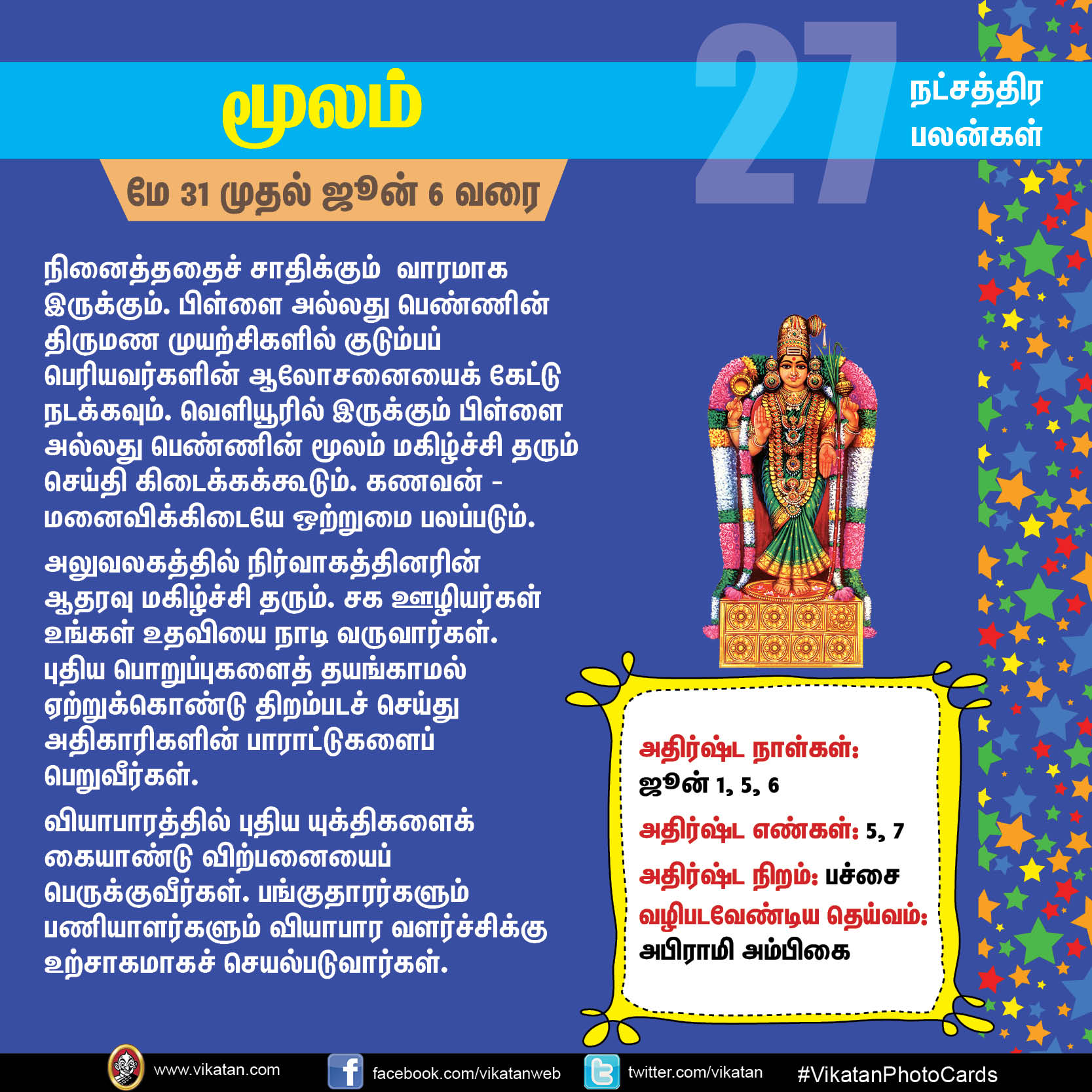 நட்சத்திர பலன்கள் - மே 31 முதல் ஜூன் 6 வரை நட்சத்திர பலன்கள் - மே 31 முதல் ஜூன் 6 வரை