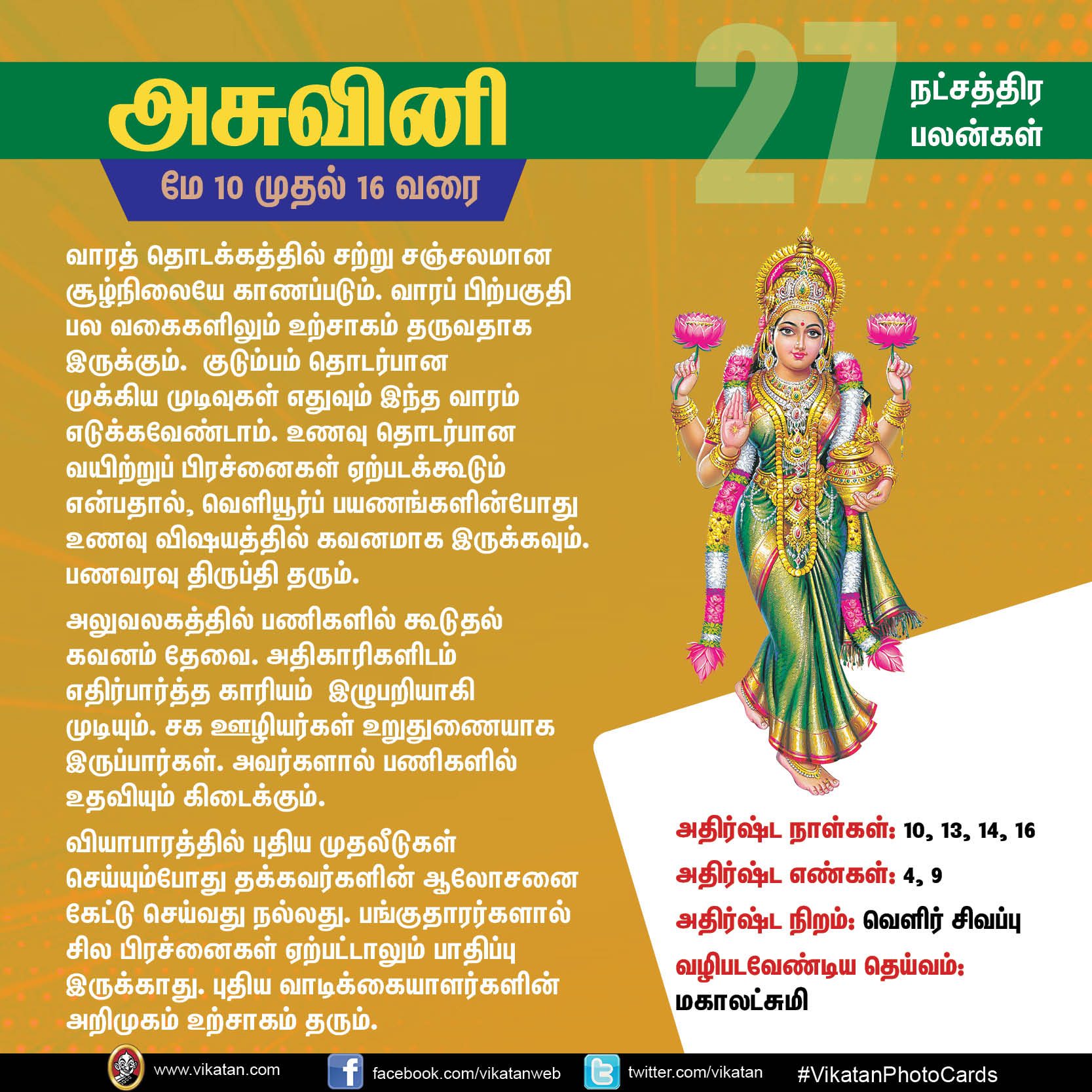 நட்சத்திரப் பலன்கள் : மே 10 முதல் 16 வரை நட்சத்திரப் பலன்கள் : மே 10 முதல் 16 வரை