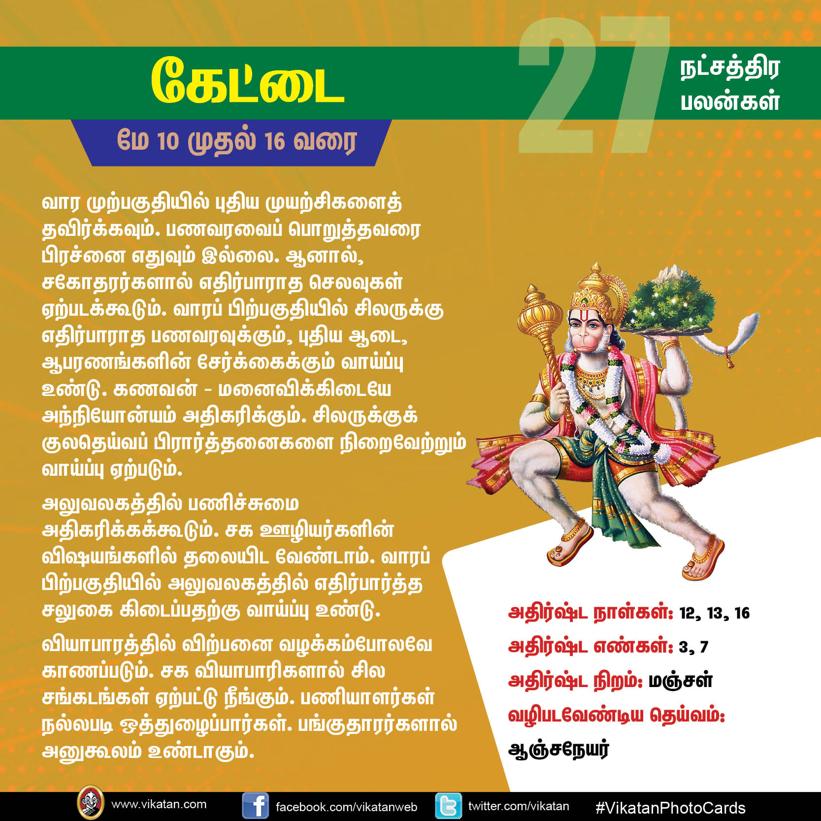 நட்சத்திரப் பலன்கள் : மே 10 முதல் 16 வரை நட்சத்திரப் பலன்கள் : மே 10 முதல் 16 வரை