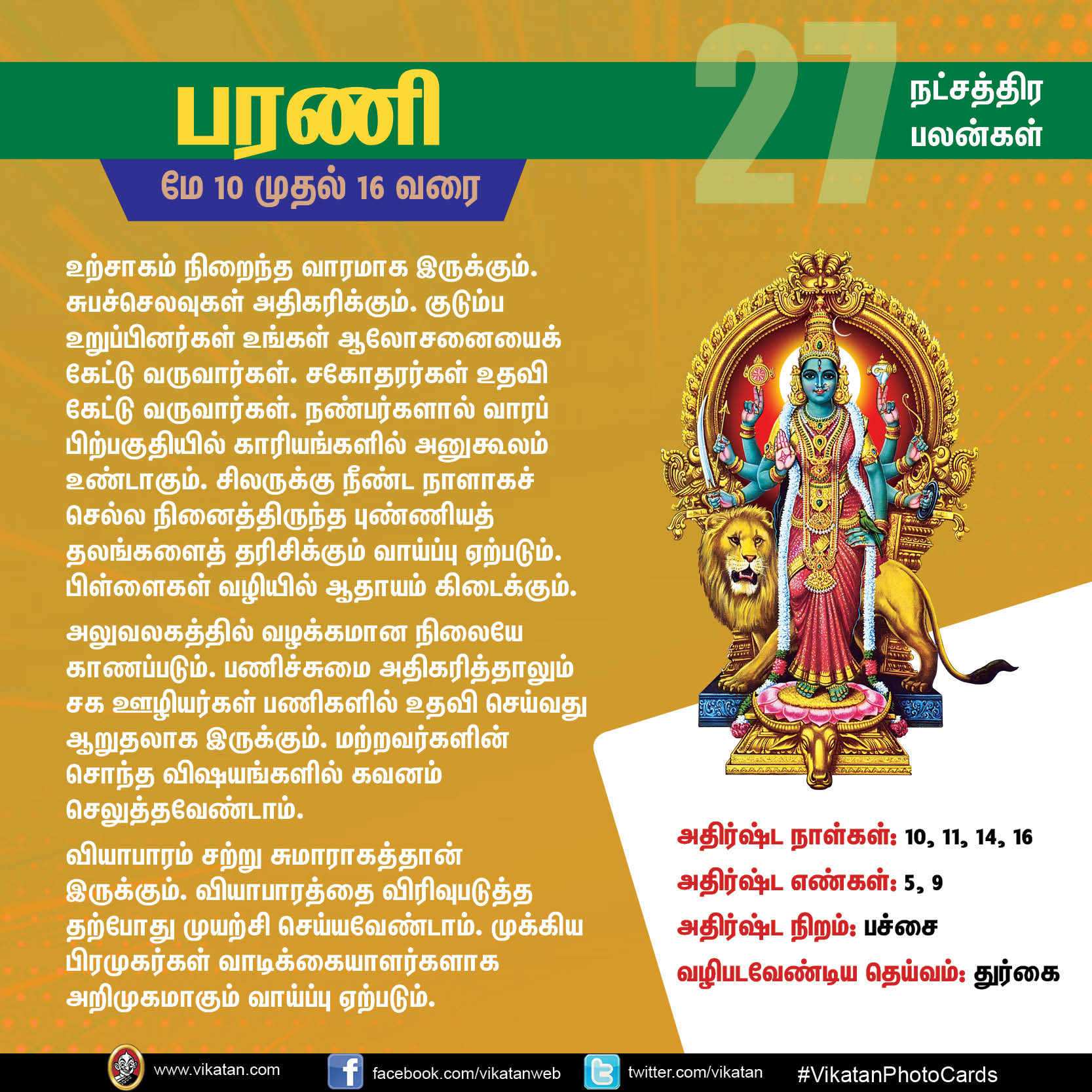 நட்சத்திரப் பலன்கள் : மே 10 முதல் 16 வரை நட்சத்திரப் பலன்கள் : மே 10 முதல் 16 வரை