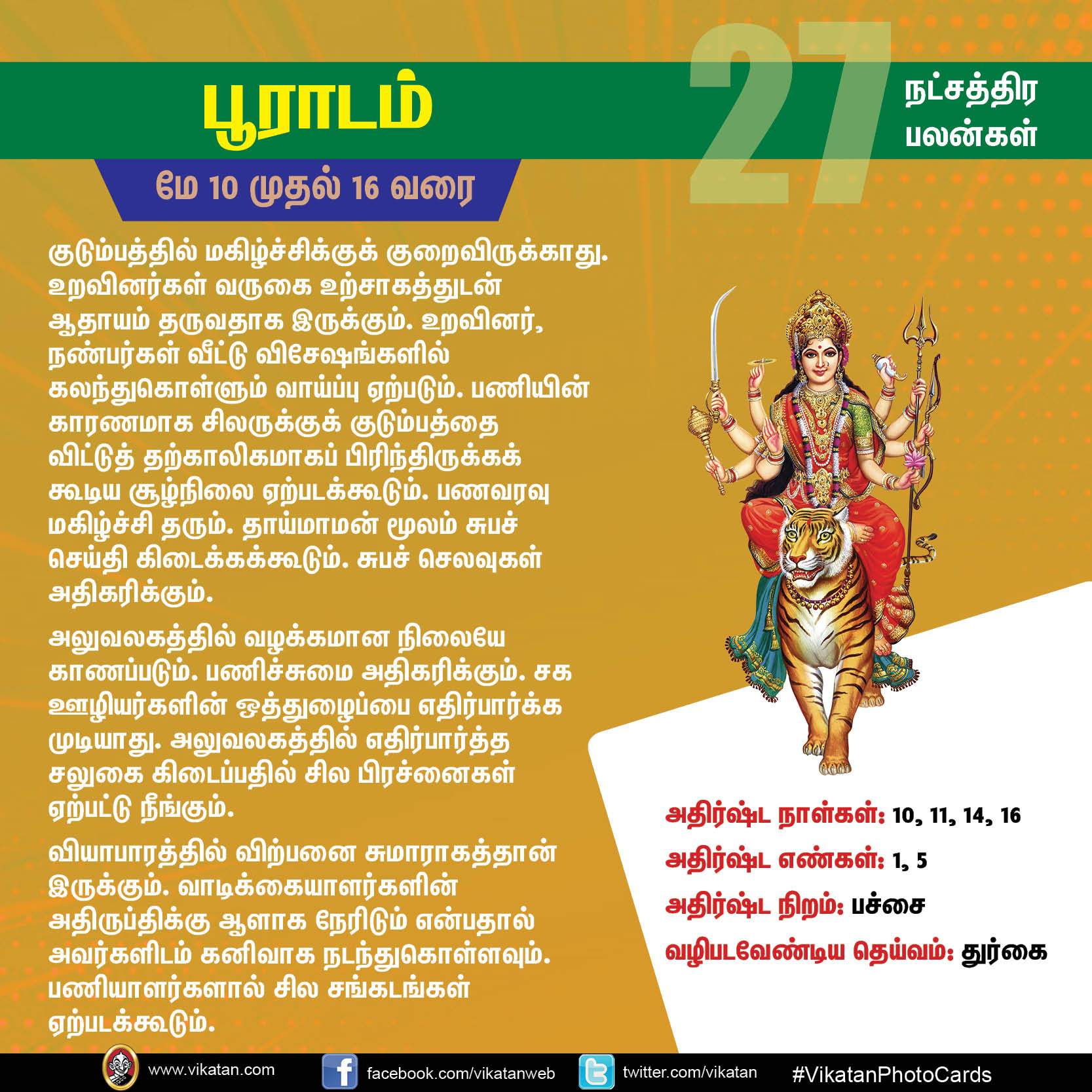 நட்சத்திரப் பலன்கள் : மே 10 முதல் 16 வரை நட்சத்திரப் பலன்கள் : மே 10 முதல் 16 வரை