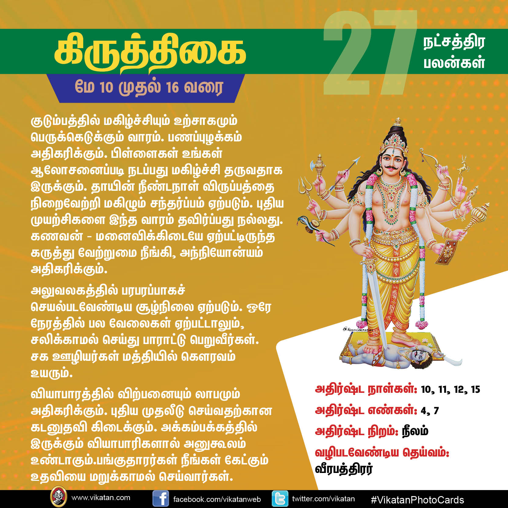 நட்சத்திரப் பலன்கள் : மே 10 முதல் 16 வரை நட்சத்திரப் பலன்கள் : மே 10 முதல் 16 வரை