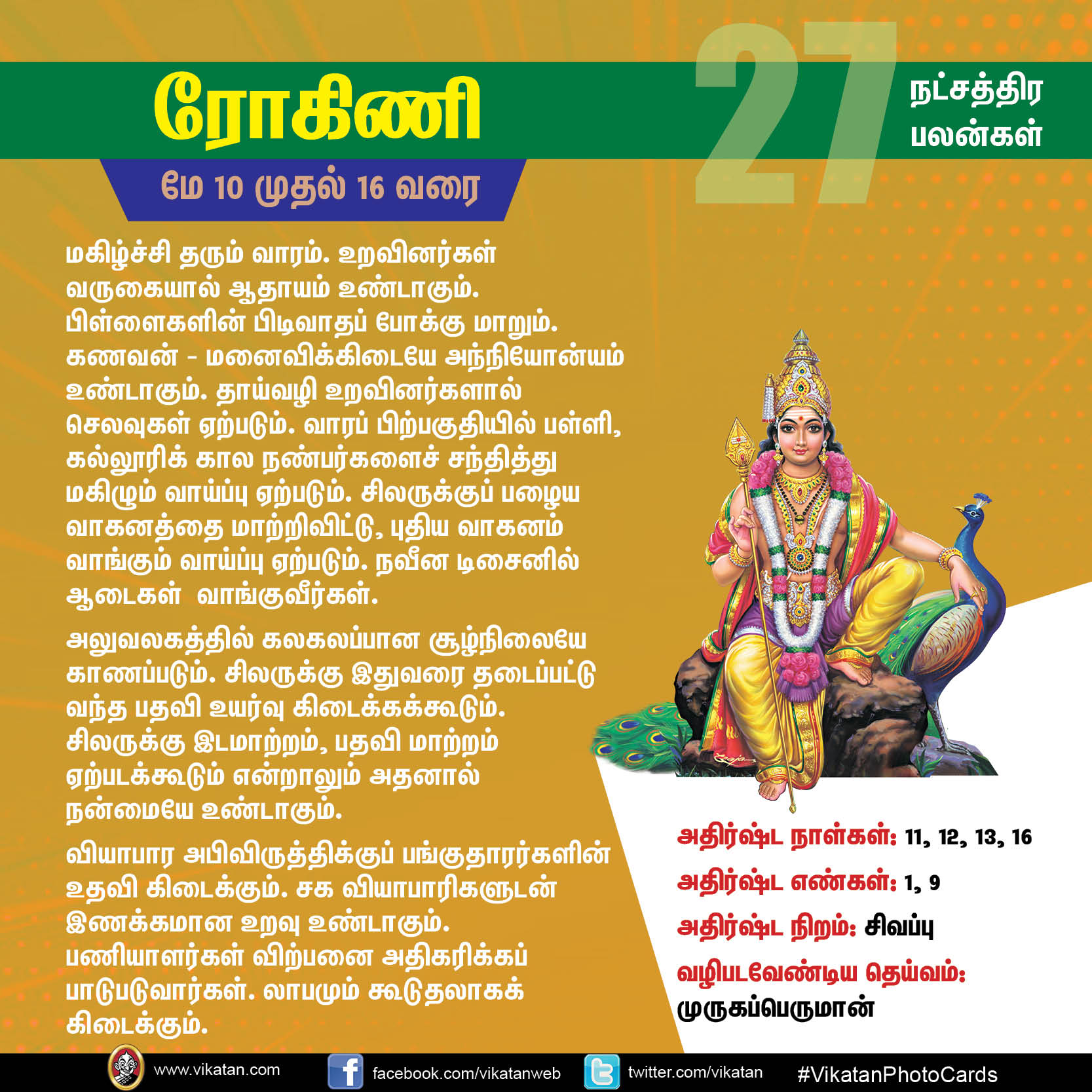 நட்சத்திரப் பலன்கள் : மே 10 முதல் 16 வரை நட்சத்திரப் பலன்கள் : மே 10 முதல் 16 வரை