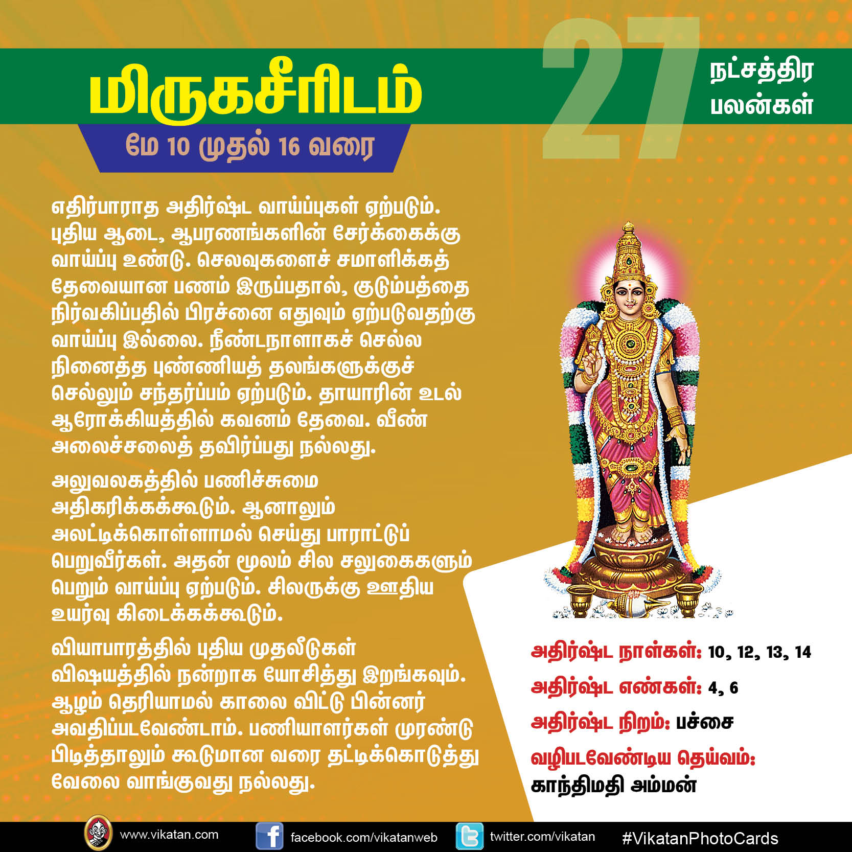 நட்சத்திரப் பலன்கள் : மே 10 முதல் 16 வரை நட்சத்திரப் பலன்கள் : மே 10 முதல் 16 வரை