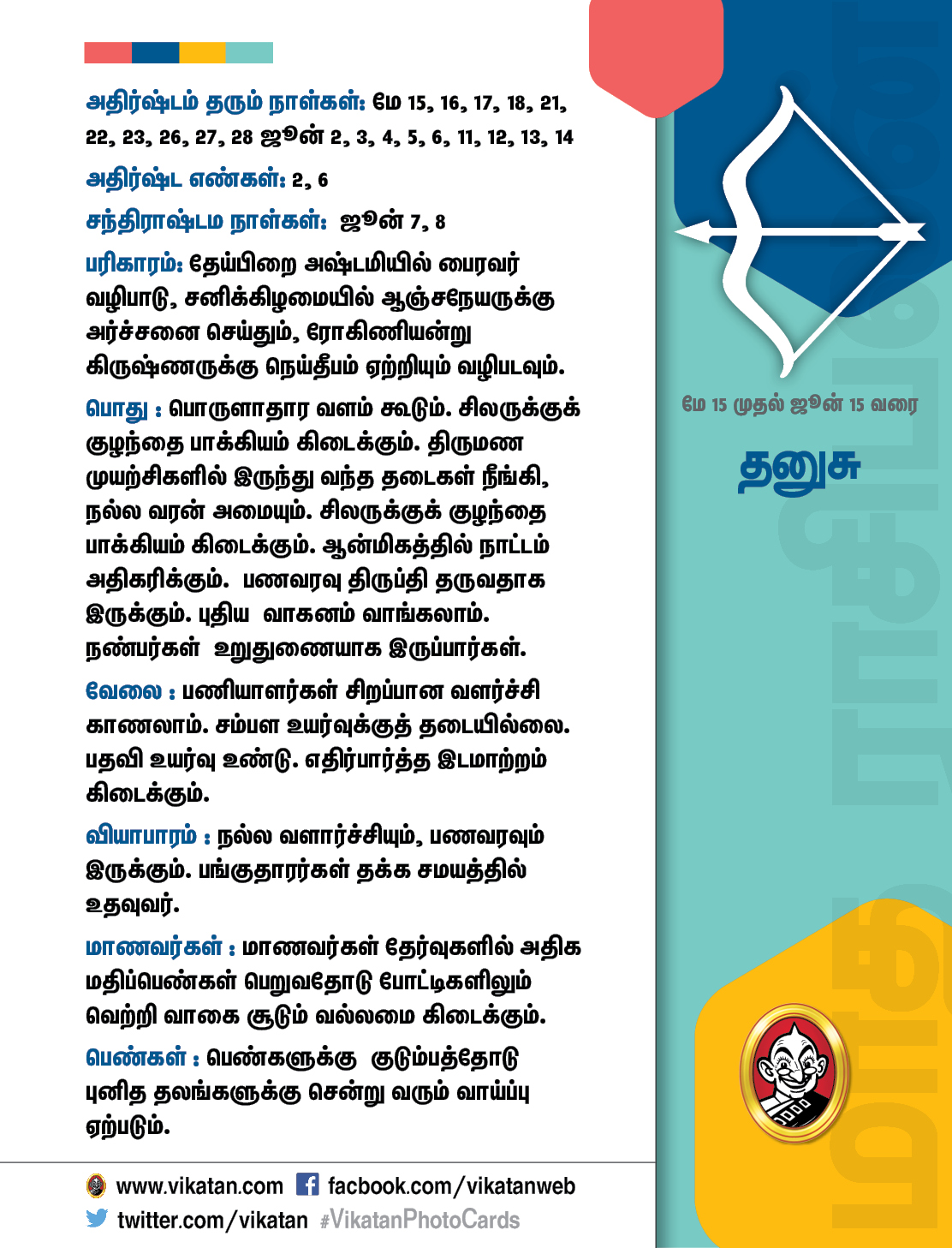 வைகாசி மாத ராசிபலன் - மே 15 முதல் ஜூன் 15 வரை வைகாசி மாத ராசிபலன் - மே 15 முதல் ஜூன் 15 வரை
