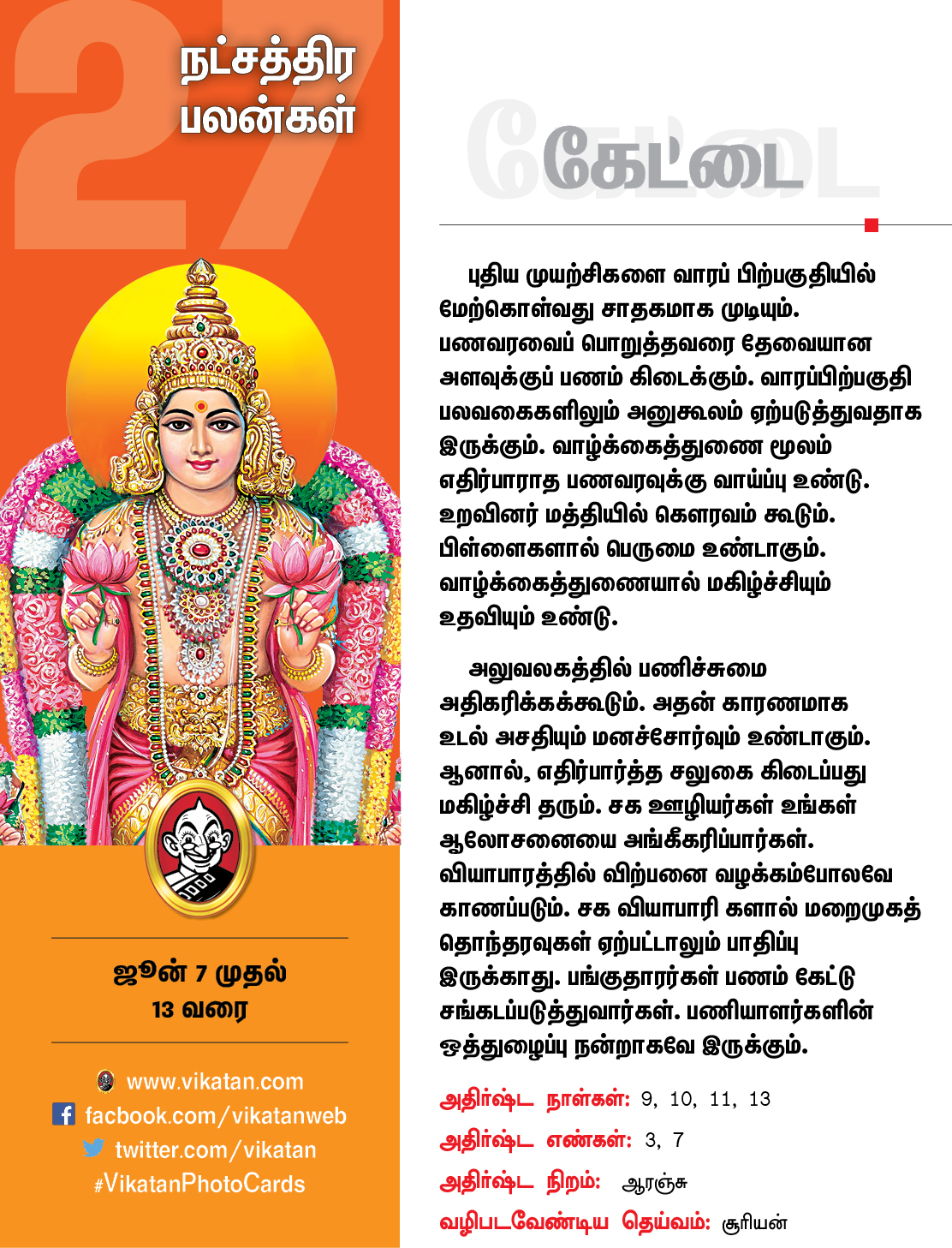 நட்சத்திரப் பலன்கள் ஜூன் 7 முதல் 13 வரை நட்சத்திரப் பலன்கள் ஜூன் 7 முதல் 13 வரை