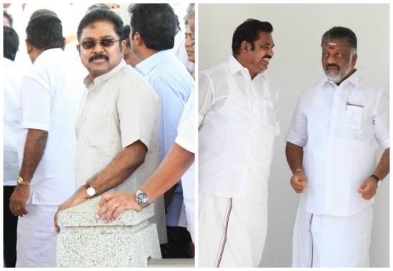 தினகரன் எடப்பாடி பழனிசாமி ஒ.பன்னீர்செல்வம் 