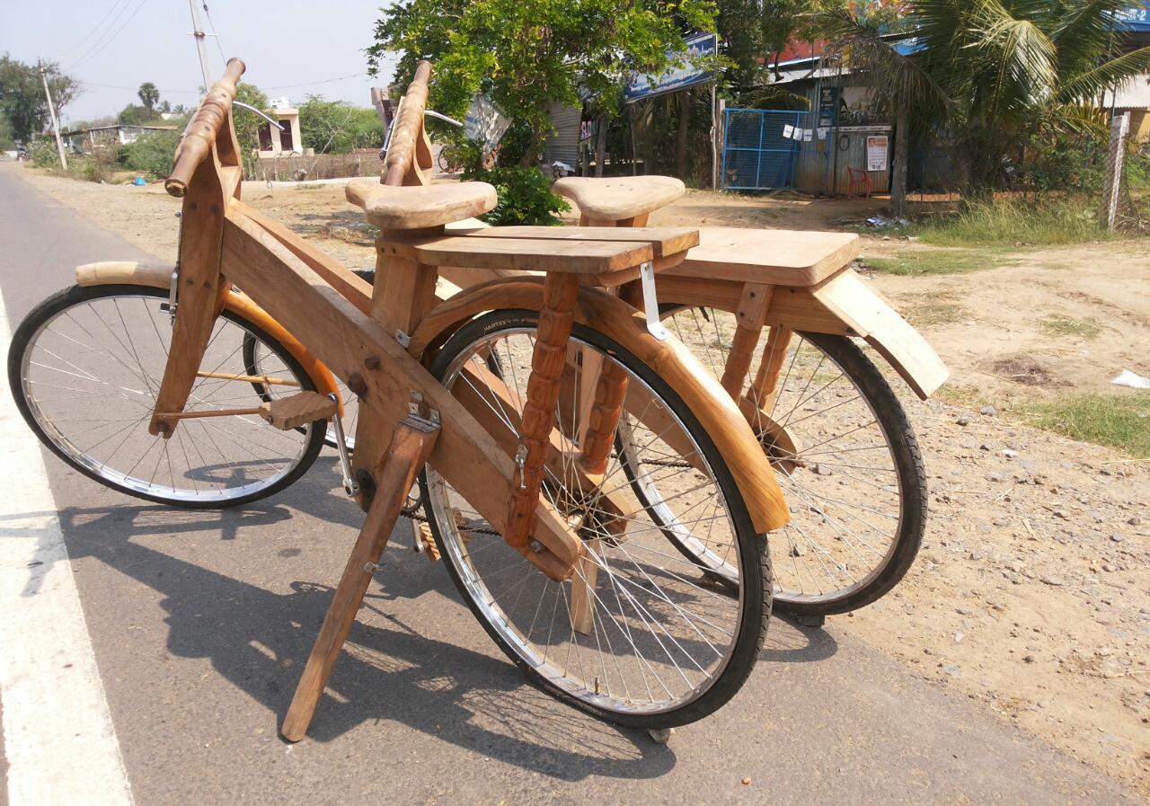 தேக்கு மர சைக்கிள்