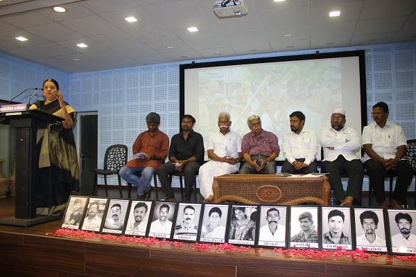 பிரகாஷ்ராஜ் அருள்மொழி உள்ளிட்டோர் கலந்துகொண்ட ’மறக்கமுடியுமா தூத்துகுடியை!’ நிகழ்வு