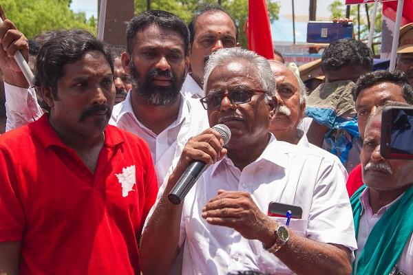 பெ.மணியரசன் போராட்டம்